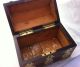 Antique Burl Walnut Ormolu Victorian Tea Caddy Wooden Wood Work Box Boxes photo 6