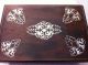 Antique Rosewood Inlaid Mother Pearl Victorian Lap Desk Wooden Wood Work Box Boxes photo 9