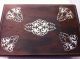 Antique Rosewood Inlaid Mother Pearl Victorian Lap Desk Wooden Wood Work Box Boxes photo 9