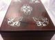 Antique Rosewood Inlaid Mother Pearl Victorian Lap Desk Wooden Wood Work Box Boxes photo 5