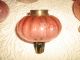 Rare Antique Baccarat Tiente Rose Etched Sconce Oil Lamps Miniature Pair Lamps photo 4