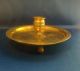 Large Antique 19th Century French Empire Candlestick Chamberstick Gilt Brass Metalware photo 6