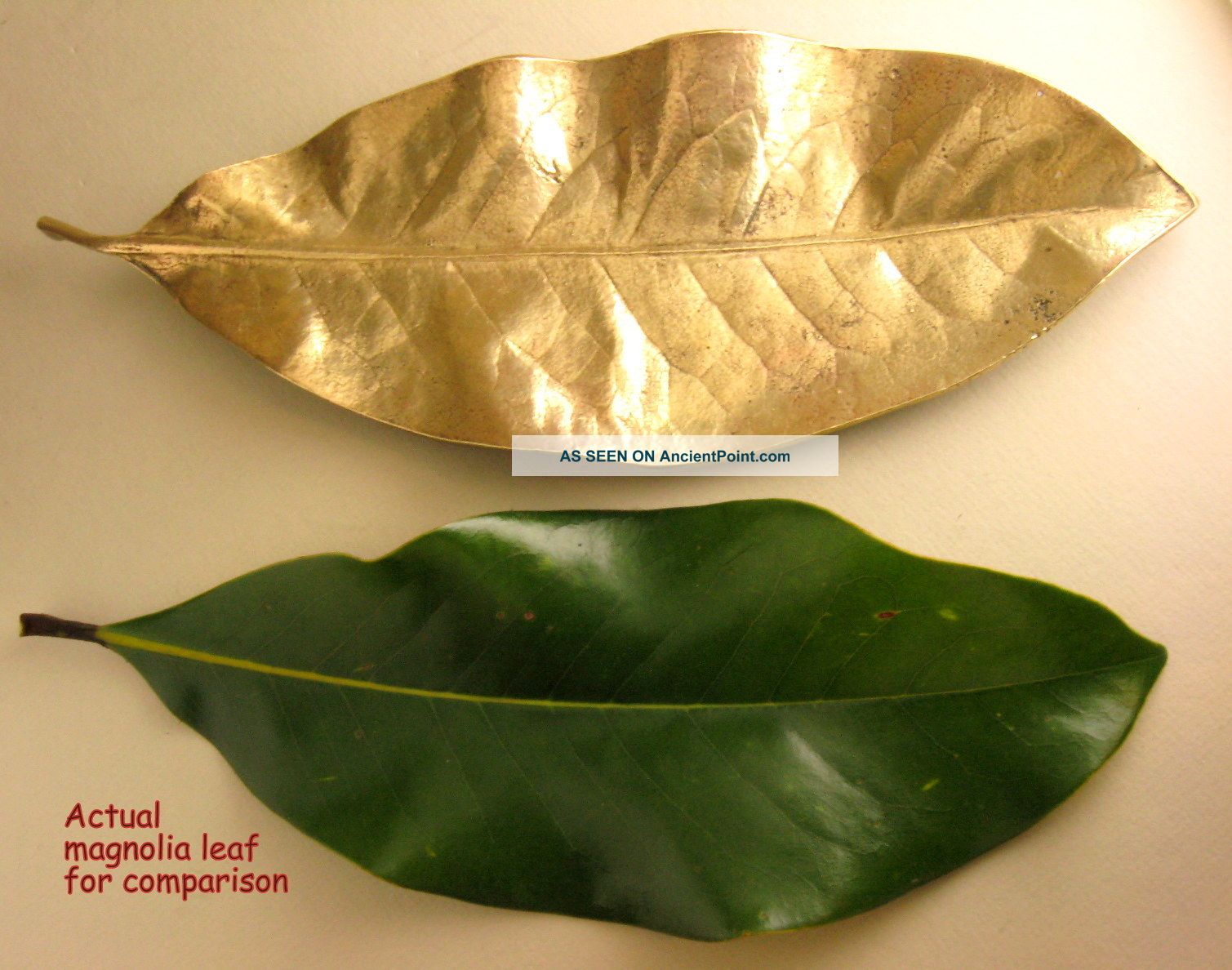 Rarest One - Off Magnolia Leaf Series By Oskar Hansen,  Virginia Metalcrafters Vmc? Metalware photo