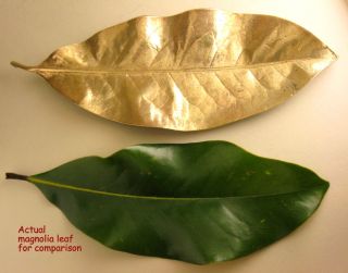 Rarest One - Off Magnolia Leaf Series By Oskar Hansen,  Virginia Metalcrafters Vmc? photo
