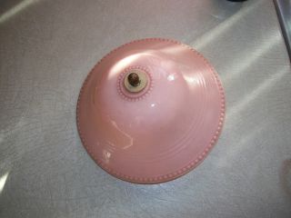 Antique Vintage Hard Plastic Clip On Pink Lamp Shade Ceiling Art Deco photo