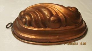 Antique Copper Mold With Tinned Interior photo