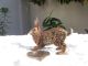 Antique Austrian Cold Painted Bronze Rabbit Figurine 19th C. Metalware photo 3