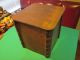 Antique Leather Over Wood Victorian Era Waste Basket Boxes photo 11