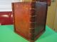 Antique Leather Over Wood Victorian Era Waste Basket Boxes photo 2