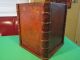 Antique Leather Over Wood Victorian Era Waste Basket Boxes photo 2