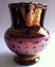 Antique Pink And Copper Lusterware Pitcher Staffordshire England Pottery C.  1800s Pitchers photo 6