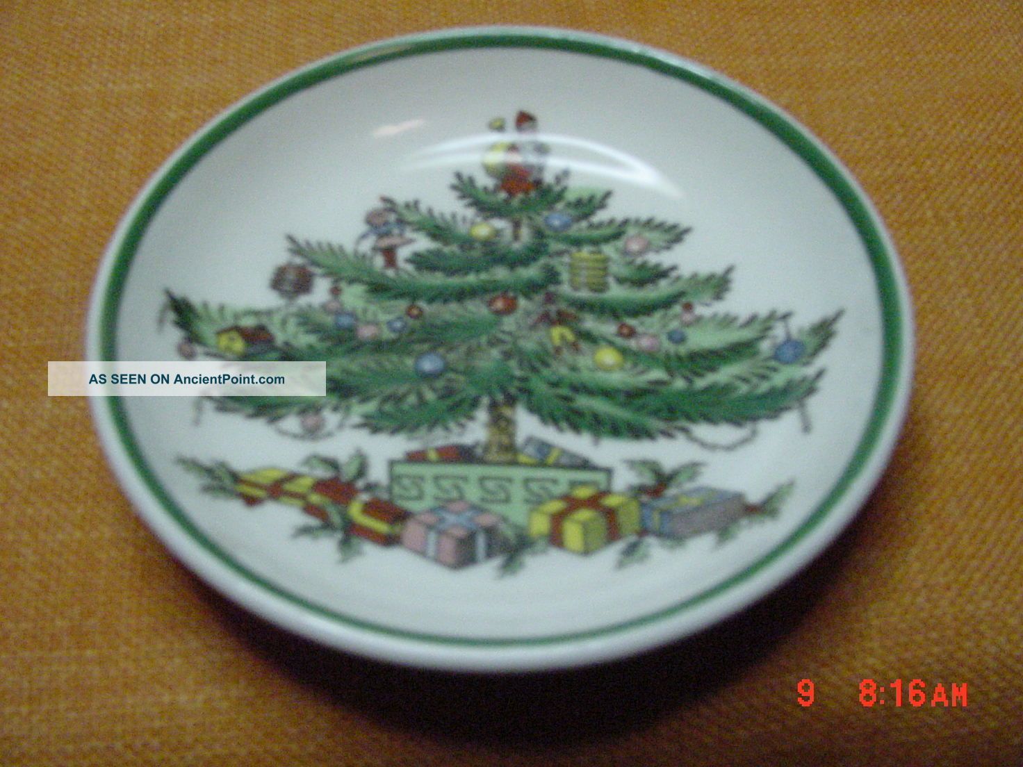 Spode Copeland England Miniature Plate Christmas Tree 3 