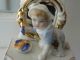 Staffordshire Fabulous Fairing Trinket Box With Porcelain Child And Mirror Boxes photo 1
