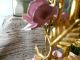 Antique Vtg Italian Capodiminte Rose Table Lamp Gilt Hollywood Regency Lamps photo 11