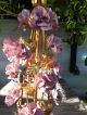 Antique Vtg Italian Capodiminte Rose Table Lamp Gilt Hollywood Regency Lamps photo 2