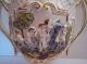 Rare Cherubs Angels & Cow In Relief Capodimonte Covered Urn Gold Detail Italy Urns photo 2