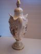 Rare Cherubs Angels & Cow In Relief Capodimonte Covered Urn Gold Detail Italy Urns photo 6