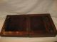 Antique Wood Lap Desk Box Ink Well Bottle Correspondence Letter Document Boxes photo 9
