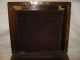 Antique Wood Lap Desk Box Ink Well Bottle Correspondence Letter Document Boxes photo 11