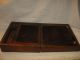 Antique Wood Lap Desk Box Ink Well Bottle Correspondence Letter Document Boxes photo 1