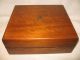 Antique Wood Lap Desk Box Ink Well Bottle Correspondence Letter Document Boxes photo 6