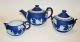 Early 5 - Piece Wedgwood Jasperware Porcelain Creamer Sugar Teapot Tea Set Teapots & Tea Sets photo 1