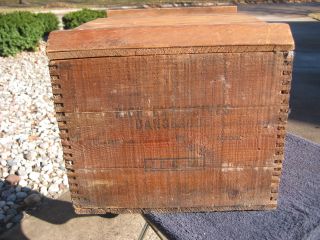 Vintage Dupont Explosiives Extra Dynamite Dove Tailed Wood Box photo