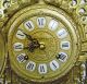 Magnificent 3 Pc Bronze/brass Baroque French Mantle Clock & Candelabras Clocks photo 10
