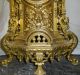 Magnificent 3 Pc Bronze/brass Baroque French Mantle Clock & Candelabras Clocks photo 3
