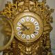Magnificent 3 Pc Bronze/brass Baroque French Mantle Clock & Candelabras Clocks photo 5