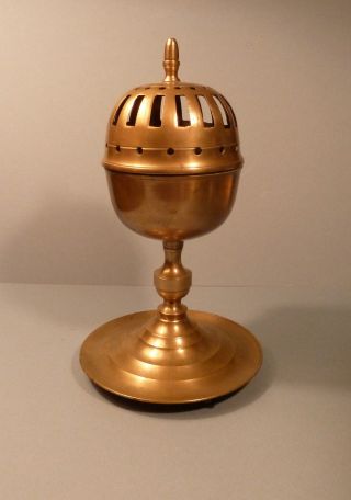 18th C Spanish Brass Pastille Burner photo