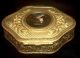 Antique Signed Limoges Enamel Casket Box Gilt Bronze Interior Fabric Other photo 3