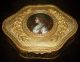 Antique Signed Limoges Enamel Casket Box Gilt Bronze Interior Fabric Other photo 4