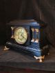 1890’s Ingraham Black Mantel Clock,  Cathedral Chime - Great Working Condition Clocks photo 2