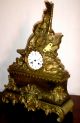 Antique 19th Century Heavy French Bronze Mantel Clock By C.  Detouche St.  Martin Clocks photo 1