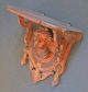 Antique Hand Carved Woman Wall Bracket Clock Shelf Victorian Goddess Carved Figures photo 3