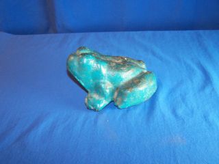 Old Cast Iron Frog Doorstop - This Portly Little Guy Weighs Over 5 Pounds photo