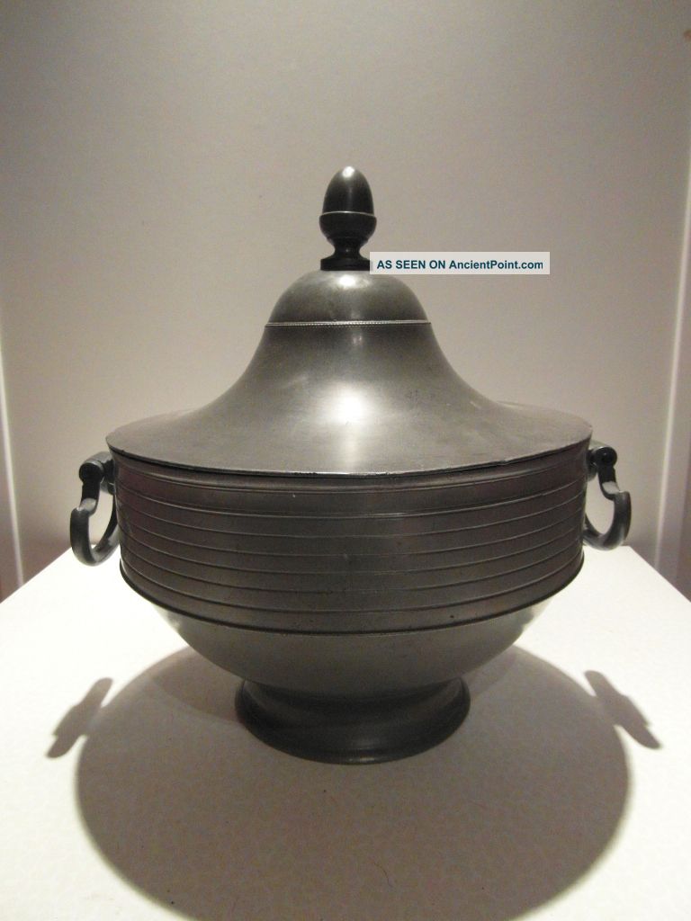 Pewter Soup Tureen C.  1800 Metalware photo