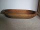 Oval Wooden Trencher/bowl 19.  Th.  C.  American Hand Hewn. . .  Tab Handles Bowls photo 2