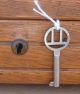 Vintage Oak Chest Flatware Chest,  Lock And Vintage Key, Boxes photo 3