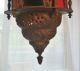 Antique Hanging Brass Lantern Lamp; Mosque,  Arabic Muslim Islamic Middle Eastern Lamps photo 6