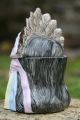 19th C.  Indian Chief Head Tobacco Jar Humidor With Feathered Head Dress Jars photo 4