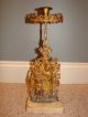 Victorian Antique Candelabra With Mother & Daughter Very Rare L@@k Metalware photo 1