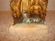 Victorian Antique Candelabra With Mother & Daughter Very Rare L@@k Metalware photo 5