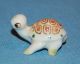 Vintge Porcelain Ceramic Pottery Adorable Tiny Turtle Tortoise Figurine Figurines photo 5