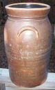 E.  B.  Taylor Antique Stoneware Ornate 3 Gallon Cobalt Crock Churn - Richmond,  Va Crocks photo 1