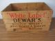 Dewars White Label Scotch Whiskey Vintage Wood Crate Mancave Bar Decor Milwaukee Boxes photo 2