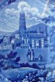 Antique 19thc English Staffordshire Fonthill Abbey Historic Blue Dinner Plate Plates & Chargers photo 4