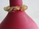 Antique Plated Amberina Fuchisa Satin Finish W/applied Amber Ruffle Vase Vases photo 5