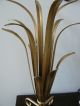 Too Cool Vintage Decorative Gold Metal Plumes On A Stand.  Fun Display Piece Metalware photo 4